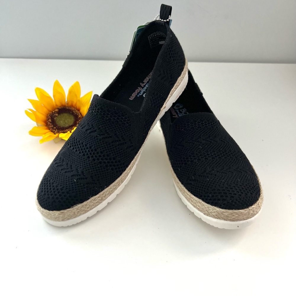 BOBS by Skechers Flexpadrille Women's Slip-On Shoes Black-Size 7.5 - NWT